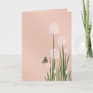Cartão De Agradecimento obrigado-você-borboleta em flor de alce