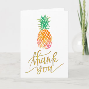 Cartão De Agradecimento obrigado você escreve abacaxi