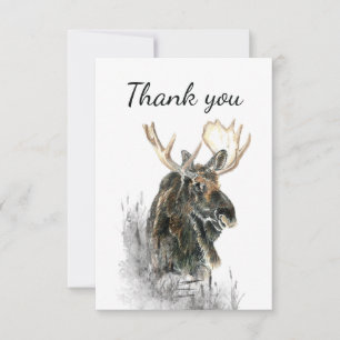 Cartão De Agradecimento Obrigado Watercolor Animal Willife Nature