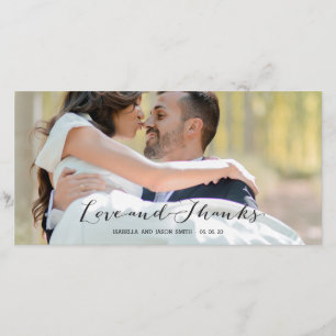 CARTÃO DE AGRADECIMENTO OBRIGADO WEDDING ELEGANTE DO ROTEIRO %PIPE% VOCÊ