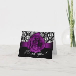 Cartão De Agradecimento Obrigado Wedding você carda o damasco do rosa do