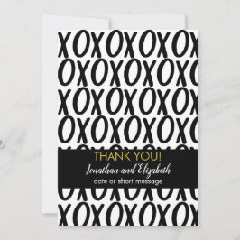 Cartão De Agradecimento Obrigado XOXO Abraços Beijos Minimalista
