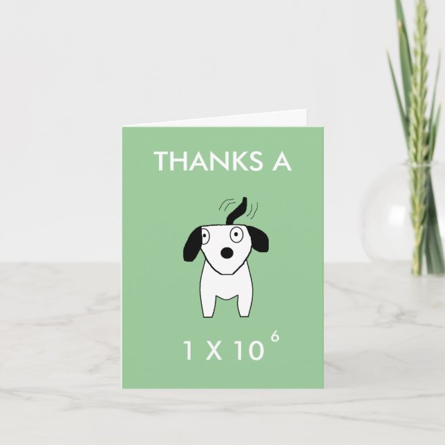 Cartão De Agradecimento OBRIGADOS A MILHÕES - obrigado (Frente)