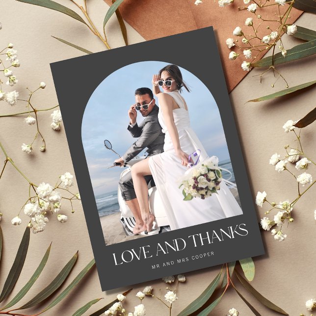 Cartão De Agradecimento Obrigados De Amor Arch Foto Casamento Obrigado (Criador carregado)