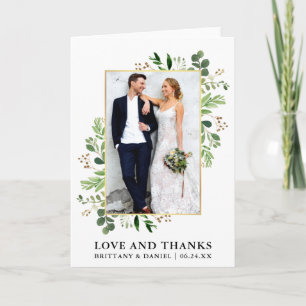 Cartão De Agradecimento Obrigados De Amor Eucalyptus Com Aquarela