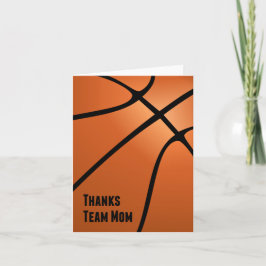 Cartão De Agradecimento Obrigados de basquete Equipe Mãe Vazio Personalizá