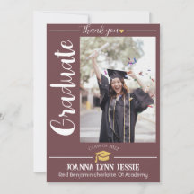 Obrigados de Boné de ouro para graduação Elegante 