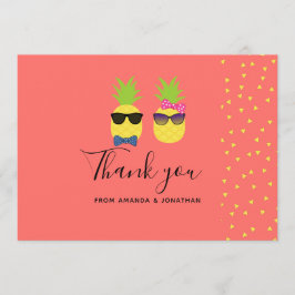 Cartão De Agradecimento Obrigados de Casamento de Praia exóticos tropicais