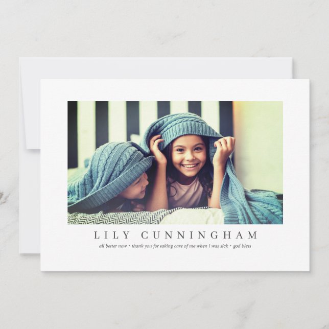 Cartão De Agradecimento Obrigados de Fotografia Personalizados Modernos Mé (Frente)