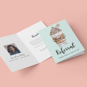 Cartão De Agradecimento Obrigados de latão para a sua Taça de Café Kawaii