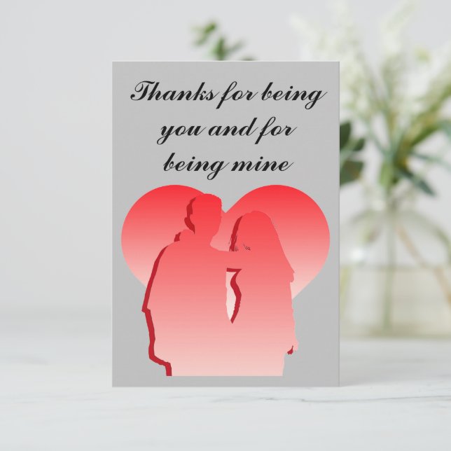 Cartão De Agradecimento Obrigados de ser você (Em pé/Frente)