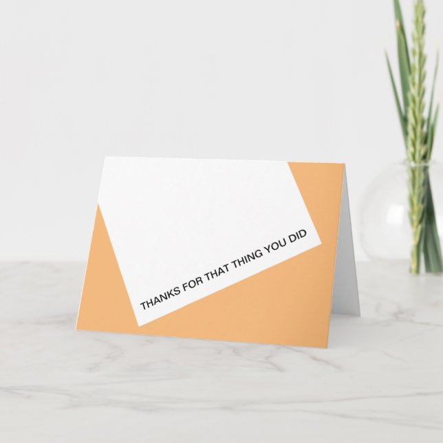 Cartão De Agradecimento Obrigados dessa coisa (Frente)