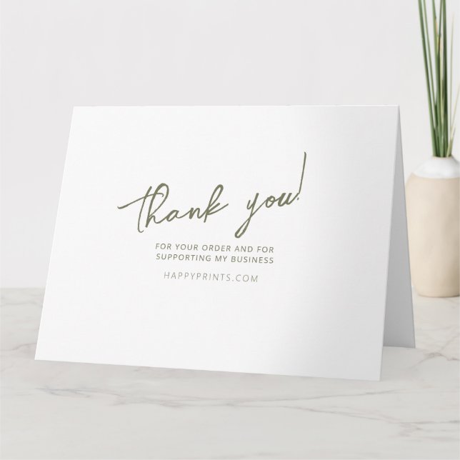 Cartão De Agradecimento Obrigados Editáveis Para Sua Empresa De Compra (Frente)