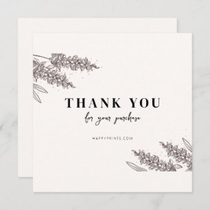 Cartão De Agradecimento Obrigados Florais Editáveis Para Seu Pedido