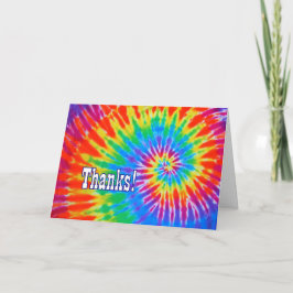 Cartão De Agradecimento Obrigados Groovy Tie-Dye Card