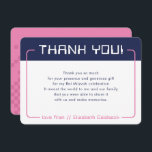 Cartão De Agradecimento OBRIGADOS MODERNOS DE JOGOS Bat Mitzvah marinho az<br><div class="desc">pelo kat massard >> www.simplysweetPAPERIE.com <<< Um design simples para seus OBRIGADOS COM AS PLACAS FLAT - para corresponder aos seus convites principais. Adorei o design, mas gostaria de ver algumas mudanças - outro esquema de cores, produto, adicionar uma foto ou adaptado para uma ocasião diferente - sem preocupações, simplesmente...</div>