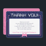 Cartão De Agradecimento OBRIGADOS MODERNOS DE JOGOS Bat Mitzvah marinho az<br><div class="desc">pelo kat massard >> www.simplysweetPAPERIE.com <<< Um design simples para seus OBRIGADOS COM AS PLACAS FLAT - para corresponder aos seus convites principais. Adorei o design, mas gostaria de ver algumas mudanças - outro esquema de cores, produto, adicionar uma foto ou adaptado para uma ocasião diferente - sem preocupações, simplesmente...</div>
