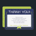 Cartão De Agradecimento OBRIGADOS MODERNOS PARA JOGOS Bar marinho Mitzvah<br><div class="desc">pelo kat massard >> www.simplysweetPAPERIE.com <<< Um design simples para seus OBRIGADOS COM AS PLACAS FLAT - para corresponder aos seus convites principais. Adorei o design, mas gostaria de ver algumas mudanças - outro esquema de cores, produto, adicionar uma foto ou adaptado para uma ocasião diferente - sem preocupações, simplesmente...</div>