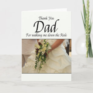 Cartão De Agradecimento Obrigados pais para me descer Aisle