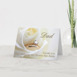 Cartão De Agradecimento Obrigados pais para me descer Aisle