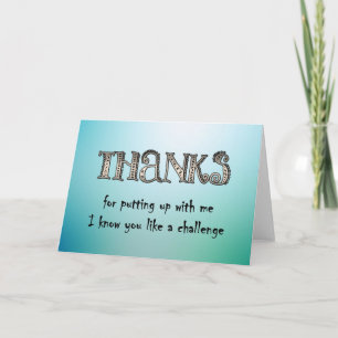 Cartão De Agradecimento Obrigados para me acompanhar