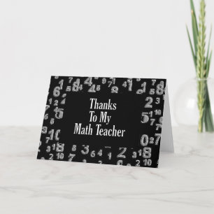 Cartão De Agradecimento Obrigados Para O Meu Professor De Matemática