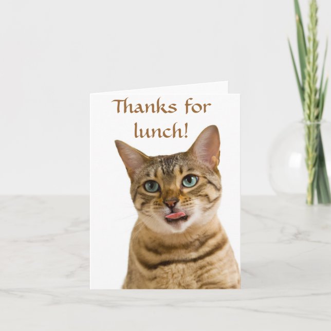 Cartão De Agradecimento Obrigados para uma refeição adorável (Frente)