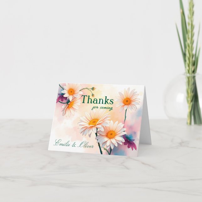 Cartão De Agradecimento Obrigados para vir e seu nome (Frente)