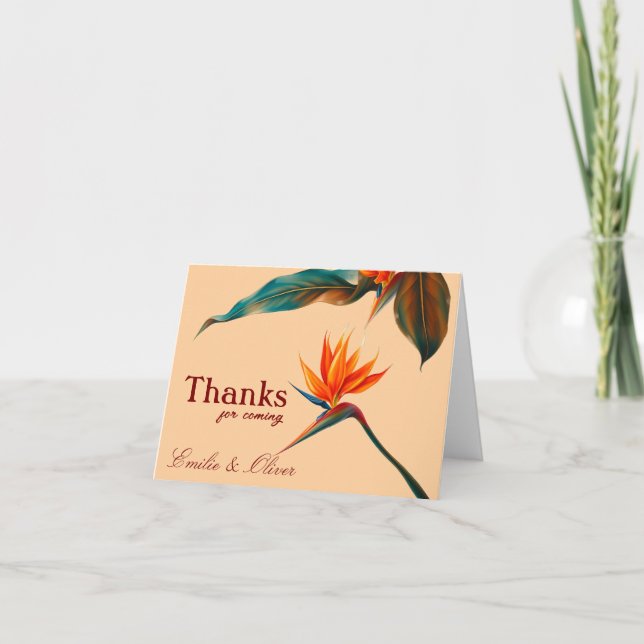 Cartão De Agradecimento Obrigados para vir e seu nome (Frente)