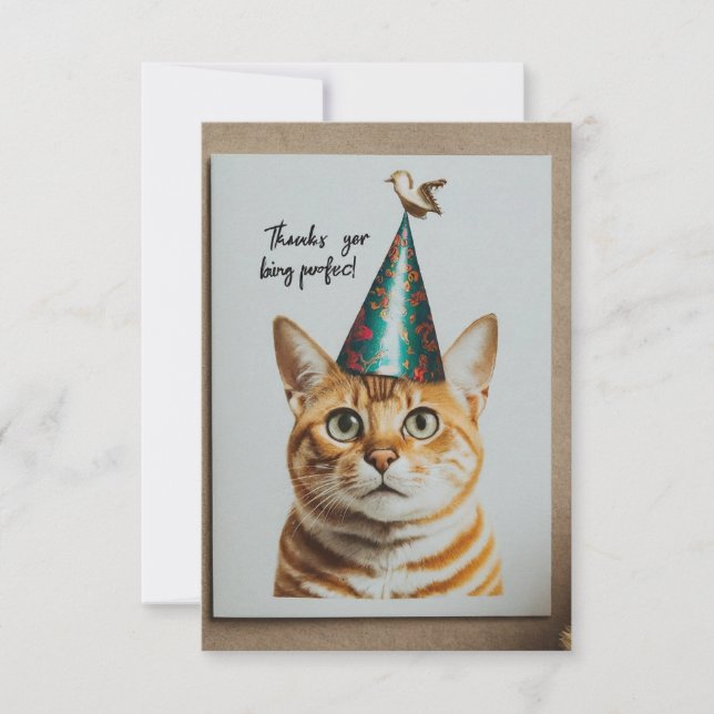 Cartão De Agradecimento "Obrigados por serem perfeitos" (Frente)