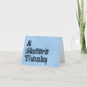 Cartão De Agradecimento Obrigados Sinceros Azul