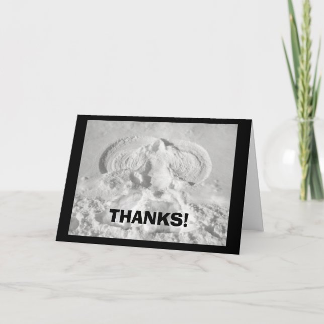 Cartão De Agradecimento Obrigados! Você é um anjo (Frente)