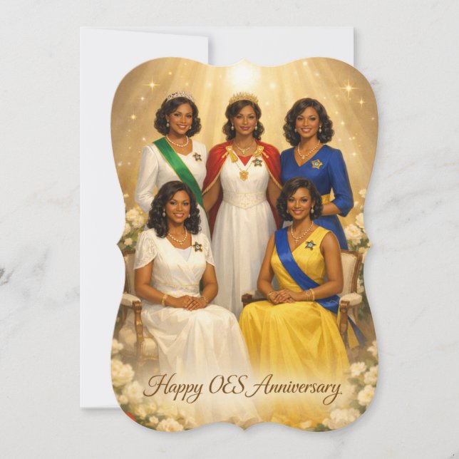 Cartão De Agradecimento OES Anniversary, Years of Service (Frente)