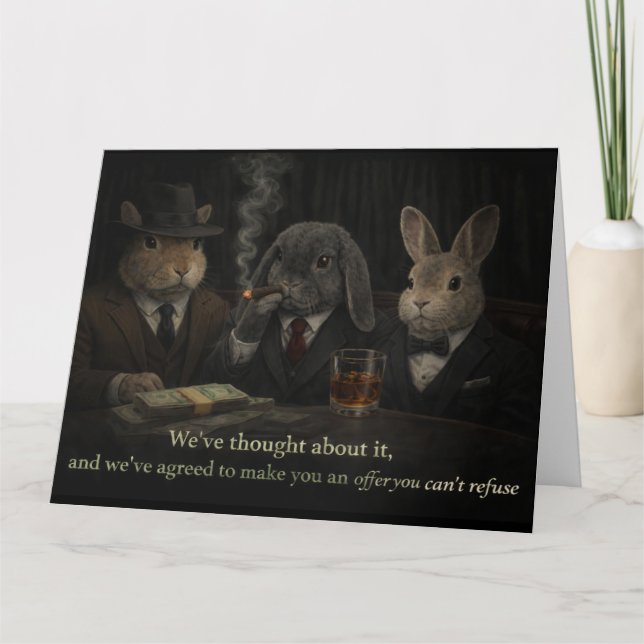 Cartão De Agradecimento Offer you can't refuse (Frente)