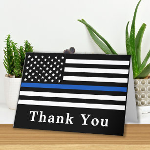 Cartão De Agradecimento Oficial de Polícia Personalizado Sinalizador de Li