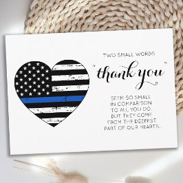 Cartão De Agradecimento Oficial de Polícia Polícia American Flag Heart
