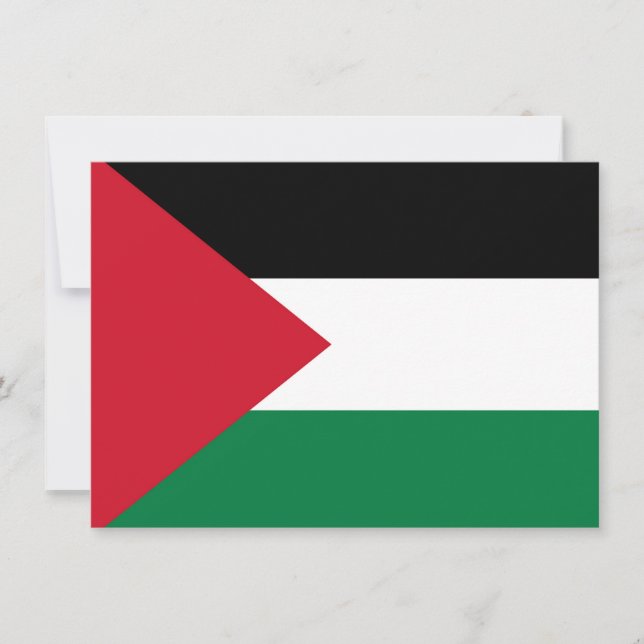 Cartão De Agradecimento oficialmente o Estado da Palestina bandeira nacion (Frente)