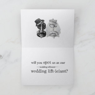 Cartão De Agradecimento Oficiante de Casamento Proposta Padrinho de Casame