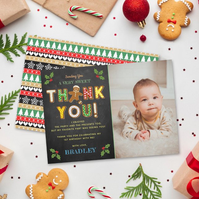 Cartão De Agradecimento Oh, Snap! Gingercake Cookie qualquer foto de anive (Criador carregado)