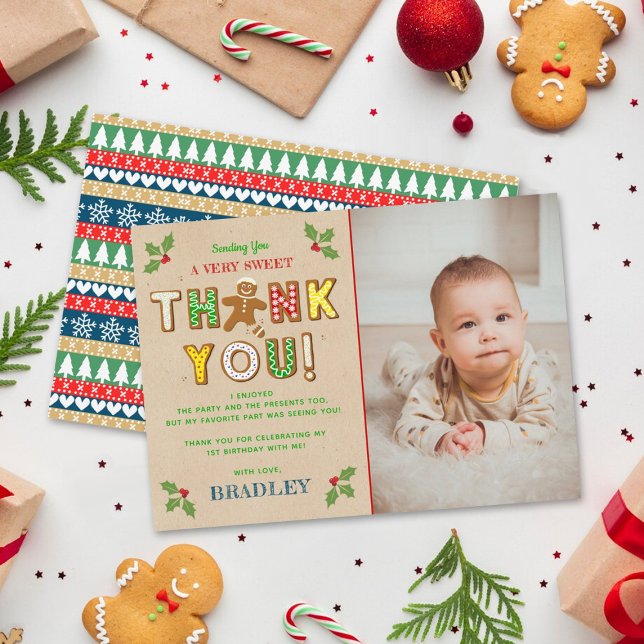 Cartão De Agradecimento Oh, Snap! Gingercake Cookie qualquer foto de anive (Criador carregado)