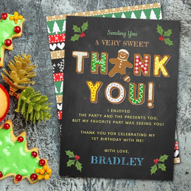 Cartão De Agradecimento Oh, Snap! Gingercake Cookie Qualquer Idade Anivers (Criador carregado)