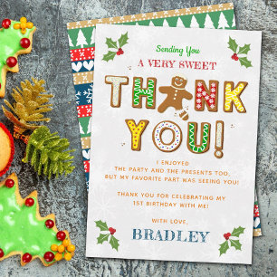 Cartão De Agradecimento Oh, Snap! Gingercake Cookie Qualquer Idade Anivers