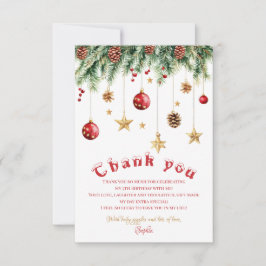 Cartão De Agradecimento Oh What Fun Christmas Birthday Invitation