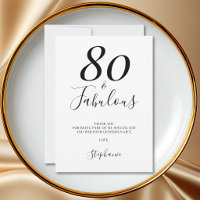 Oitenta e Fabuloso Aniversário de 80 anos