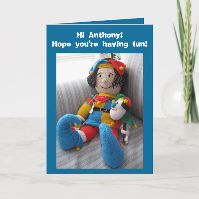 Cartão De Agradecimento Olá Anthony nº 6 (Frente)