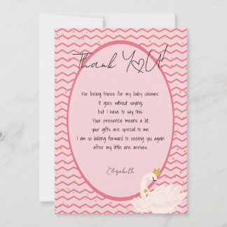 Cartão De Agradecimento Olá, Bebê Swan Obrigado