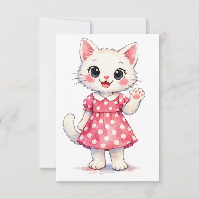 Cartão De Agradecimento Olá Kitty! (Frente)
