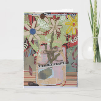 Cartão De Agradecimento olá.recuperação. em branco/flores buquê papel arte