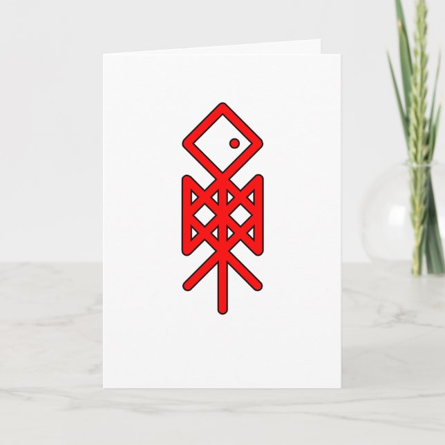 Cartão De Agradecimento Olho de Odin Viking Bindrune Greeting Card (Frente)