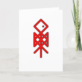Cartão De Agradecimento Olho de Odin Viking Bindrune Greeting Card
